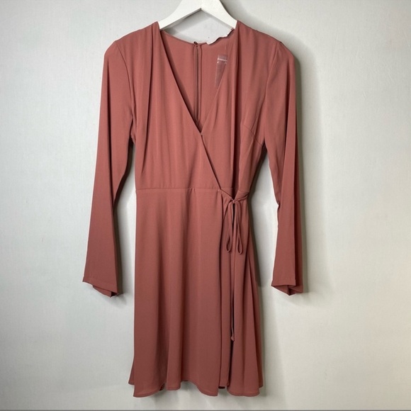 Lush Elly Wrap Dress Withered Rose - Picture 5 of 13